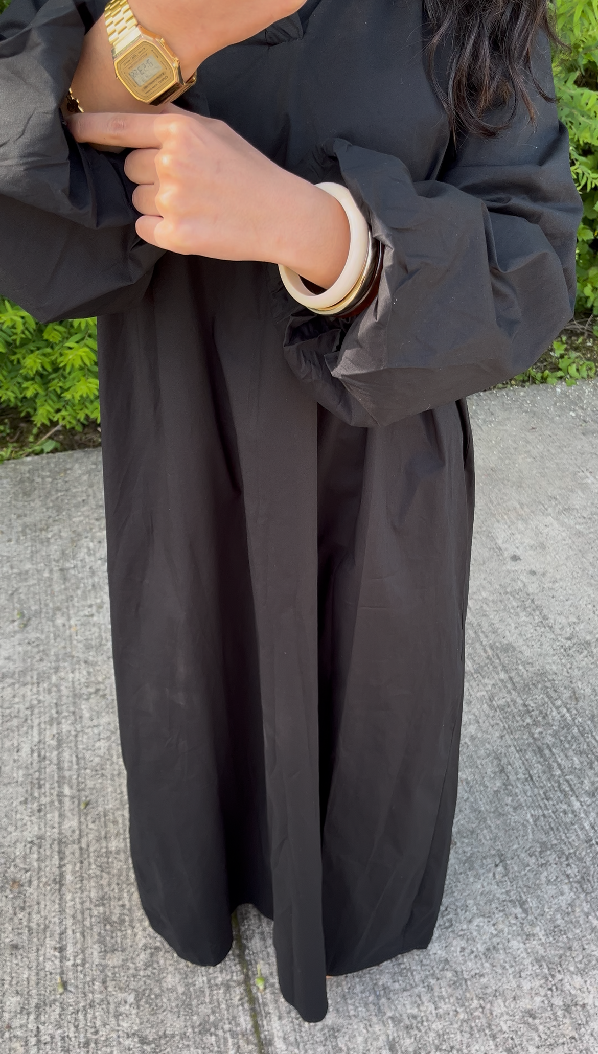 Robe Popeline - nuage noir
