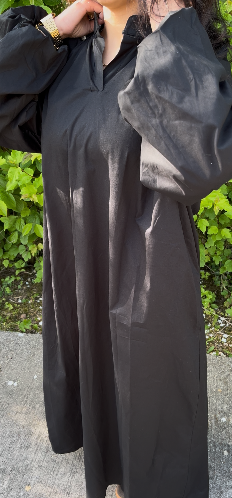 Robe Popeline - nuage noir