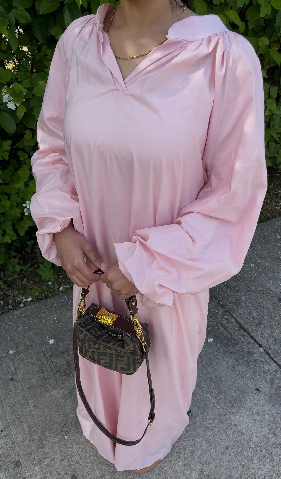 Robe Popeline - nuage rose